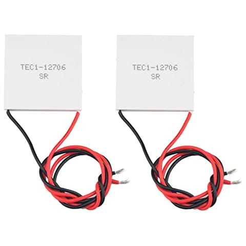 Diymore Peltier Module TEC1-12706 Heatsink Thermoelectric Cooler Peltier Element 12V 6A 60W for Cooling Heating Pack of 2 Cover