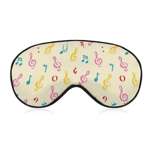アイマスク 睡眠アイマスク カラフル 音符 柄 目隠し 軽量 柔らかい 持ち運びやすい 通気性 調整可能 遮光 安眠 圧迫感なし 洗濯可能 おしゃれ かわいい 旅行 出張用 昼寝 仮眠 飛行機 快眠 男女兼用