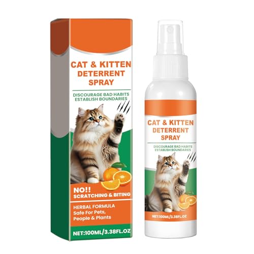 Qismetbina 100 ml 猫スプレー抑止剤 爪とぎ防止スプレー 猫 犬用 スプレー抑止剤 爪とぎ防止スプレー ひっかき防止スプレー ひっかき防止スプレー 引っかき傷と噛む防止 猫用忌避剤 噛みぐせを防ぐ 天然成分 安全 ねこよけ剤 猫スクラッチス