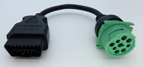 Miniatura 7 de OBD2 macho a 9pin J1939 Cable adaptador hembra OBDII a verde J1939
