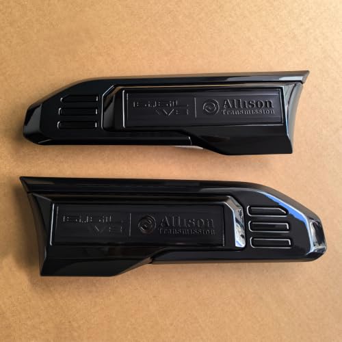 Image of 2pack OEM 2024+ 6.6L V8 Allison Vent 3D Emblem Replacement for Sierra 2500HD 3500HD 86790678 (Gloss Black)