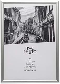 Hampton Frames ALUMINIUM Poster Certificate Photo Frame Silver A5 (15x21cm) Approx ALI9A5NG