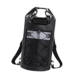 Menolana Dry Bag Sturdy Comfortable IPX6 Waterproof Large Capacity Backpack Storage Bag for Swimming Travel Boating Camping, Black