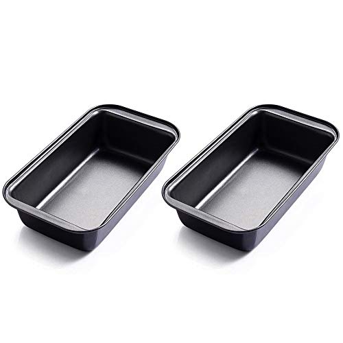 RAYNAG 2 unidades de pan de acero al carbono antiadherente para hornear, molde rectangular de 9.8" x 5.1" para cocinar carne Cover