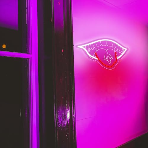 Image of Sukuna Neon Sign for Wall Decor JJK LED Neon Light Mouth of Sukuna Light for Anime Fans Japanese Decor Neon Signs