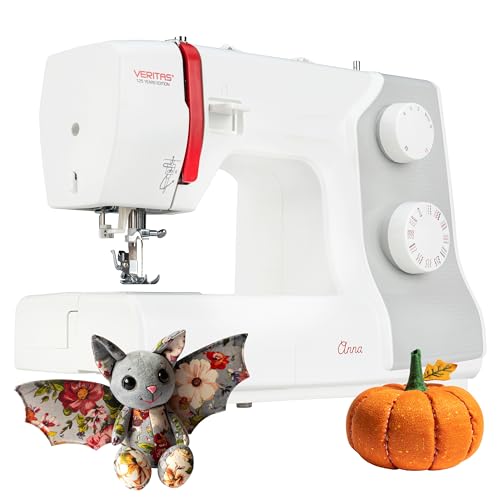 VERITAS Nähmaschine Anna I 32 Stiche I Einfädelhilfe I mit Fuß-Pedal I Freiarm-Nähmaschine I...