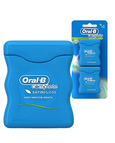 Oral-B Complete SatinFloss Dental Floss, Mint, 50 M (54,6 yd), Pack van 2