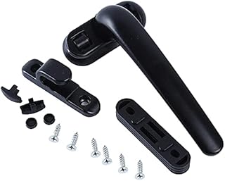 Window Handle Universal Window Handle Key Locking with Locks Kids Security Door Handle for Double Glazing Windows Handle Door Turning Handle Window Handles (Color : Black Right)