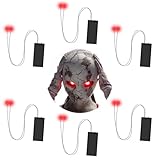 6 Pack Halloween Glowing LED Eyes, Halloween Eyes Lights for Skulls, Costumes & Props (Red)