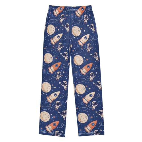 ZZKKO Astronaut Planet Spaceship Boys Pants for Kids Jogger Pants with Pockets S-XL