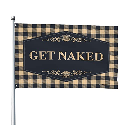 Drapeaux pour chambre de fille Get Naked grand format 152x244 cm pour decoration de toilettes