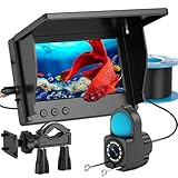Top 11 Best Kayak Fish Finders Review 2022 22 Underwater Fishing Camera TMACTIME 1080P HD, Portable Fish Finder with 4.3' LCD Display & Infrared Night Vision Light, IP68 Waterproof & 5000mAh, Fishing Camera for Ice Lake Boat Kayak Fishing - 15M