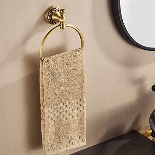 WOLIBEER-Brass-Towel-RingAntique-Hand-Towel-Holder-Bathroom-Hand-Towel-Rack-Hanger-Wall-Mounted-Retro-Kitchen-Accessories WOLIBEER Brass Towel RingAntique Hand Towel Holder Bathroom Hand Towel Rack Hanger Wall Mounted Retro Kitchen Accessories