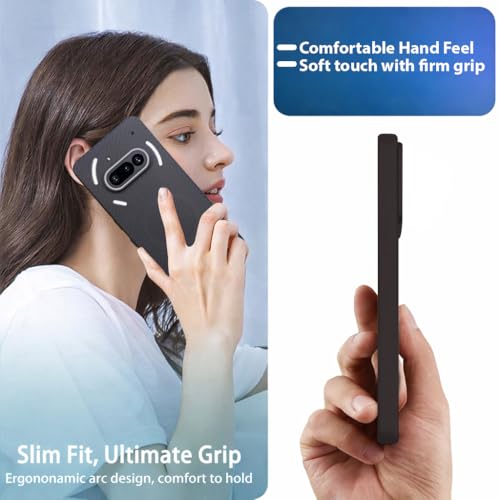 Image of LIRAMARK Rugged Carbon Fibre TPU Armor Silicone Back Cover Case for Nothing Phone 3a 5G