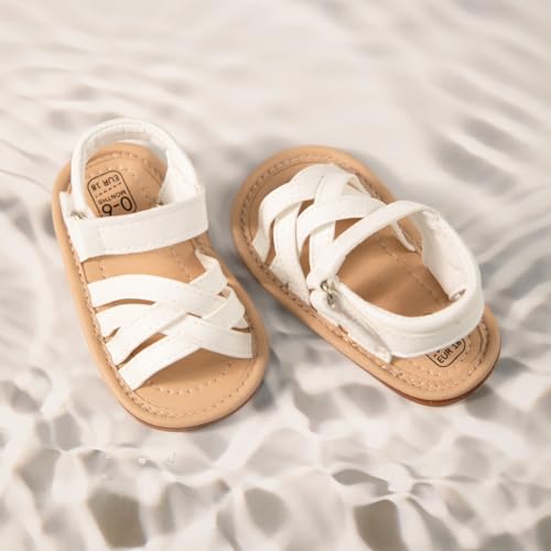 image for Meckior Baby Toddler Infant Girls PU Leather Soft Open Toe Summer Sand