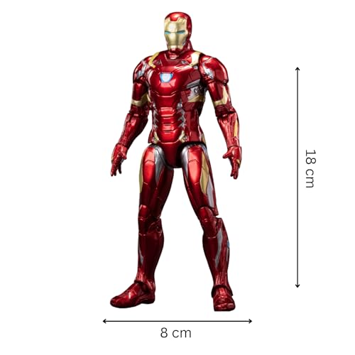 Image of ZD Toys Action Figure Collectible - 7 Inch Ironman Mark 85, Superheros Premium PVC Build Collectible, Interchangeable Accessories & Stand, Perfect for Gifting, Ages 15+ Years