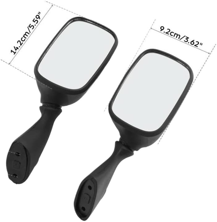 Motorcycle Rear View Mirror Compatible With GSX1300R 1997 2000 2001 2002 2003 2004 2005 2006 2007 2008 2009 2010 2011 GSXR1000 2001 2002 GSXR600 2001 2002 2003 GSXR750 2001 2002 2003