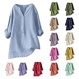 DASAYO Going Out Tops for Women Trendy Womens Linen Tunics or Tops to Wear with Leggings V Neck Half Button up Long Sleeve Shirts Peime Walmart. Com Online Shopping