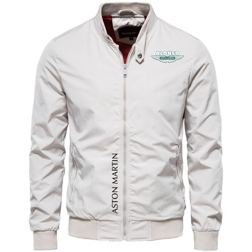 Nyrien Chaqueta Clásica al Aire Libre A.s.t.o.n M.a.r_tin, Clásica Chaqueta, Cómoda Abrigo Deportiva, hombre(Beige,3XL)