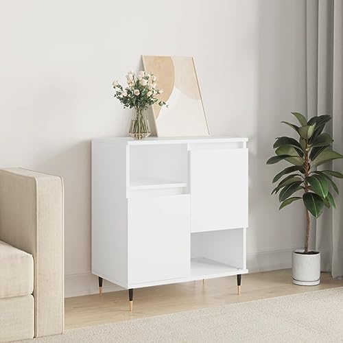 DYRJDJWIDHW Kitchen Buffet Storage Cabinet,White Cabinet,Buffet Blanc 60x35x70 cm Bois d'ingénierieConvient à la Cuisine, au Salon, à la Salle à Manger, au...