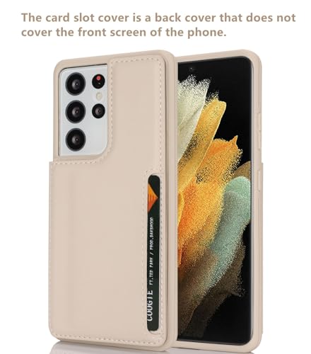 Coque portefeuille Samsung S21 Ultra beige blocage RFID - 3