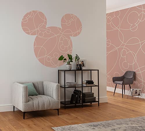 Komar Papier peint photo non tissé Motif Mickey on Detours Dimensions 200 x 250 cm (Largeur x Hauteur) – Disney Papier peint pour chambre d'enfant