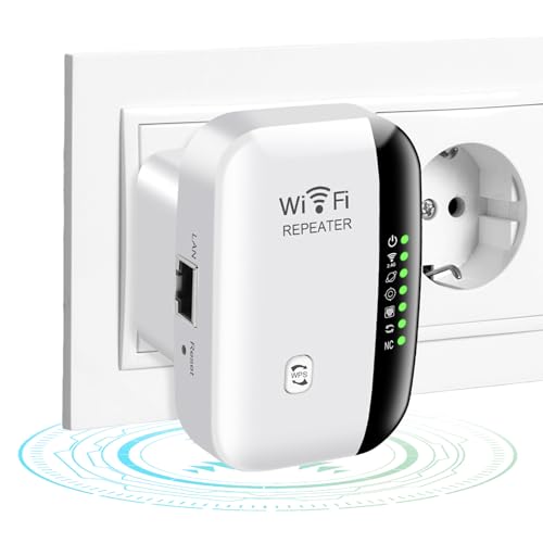 Flintronic WiFi Répéteur, 2.4 GHz WiFi Extender, Répéteur WiFi Puissant Amplificateur Couvre jusqu'à 20 appareils, sans Fil Amplificateur de Signal du Réseau,...