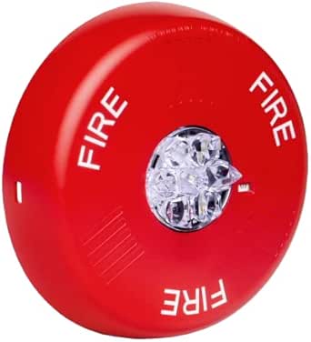8 Best Smoke Alarms With Strobe Light For Hearing Impaired In 2026 4 WHEELOCK ELSTRC Ceiling Fire Alarm Strobe Light 24V in Red with Fire Lettering