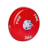 WHEELOCK ELSTRC - Ceiling Fire Alarm Strobe Light 24V, Red, Fire Lettering