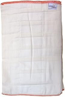 100% Organic Cotton Natural Unbleached DSQ Cloth Diaper Prefolds (Standard Size 4-12 Pack)