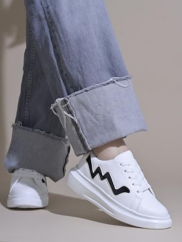 Image of Longwalk White Sneakers for Women & Girls | Trendy & Lightweight Casual Shoes