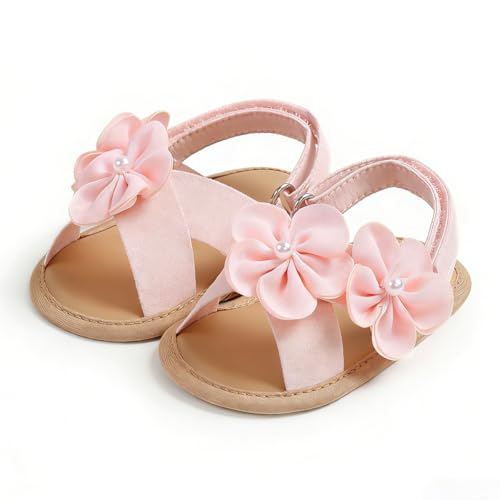 Image of Meckior Infant Baby Girls Boys Summer Sandals Open Toe Lace Princess Dress Wedding Flats Shoes Newborn Toddler Soft Non-slip Sole First Walker Crib Shoes