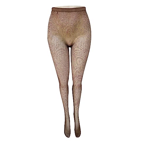 Image of Skintone Carnival Stockings | Gold Glitter Fishnet Tights for Caribbean Women