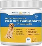 Super Multi-Vitamin Chew with Ashwagandha. Multivitamin for Joint, Skin, Gut, Brain, Bone, Heart & Immune Health - All Natural Ashwagandha, Curcumin, Pumpkin Powder & Vitamin C (90 Chews).