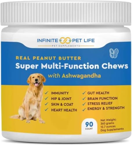 Super Multi-Vitamin Chew with Ashwagandha. Multivitamin for Joint, Skin, Gut, Brain, Bone, Heart & Immune Health - All Natural Ashwagandha, Curcumin, Pumpkin Powder & Vitamin C (90 Chews).