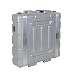 Crossrock Stackable 2U Rack Case, Strong Molded with Heavy Duty Hardware, Standard 19.25” Depth-Silver(CRA8602USL)
