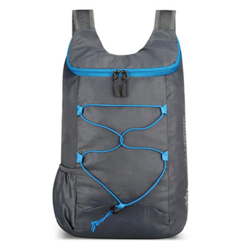 Lightweight and Thin Foldable Backpack, Climbing Bag, Hiking Daypack,15L Waterproof Travel Packable Rucksack (Gray)