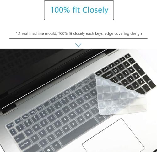 Image of Oaky Keyboard Cover for Dell G15 Series 15.6 inch Gaming Laptops - Compatible with G15 5510, 5511, 5515, 5520, 5525, 5530, 5535 - Soft Silicone Keyboard Skin Protector - TPU Clear