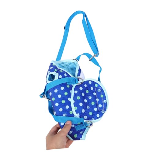 Bandolera portátil transpirable para mascotas con diseño cómodo y seguro rosa azul 5
