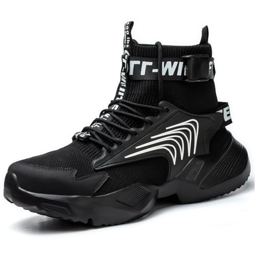 Image of Nutropa Steel Toe Shoes for Men Women Work Safety Footwear Lightweight Breathable Comfortable Industrial Construction Sneakers