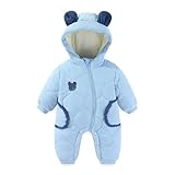 JiAmy Mono Invierno Bebé Niño Niña, Diseño con Cremallera y Botón Ropa Bebé Invierno 12-18 meses