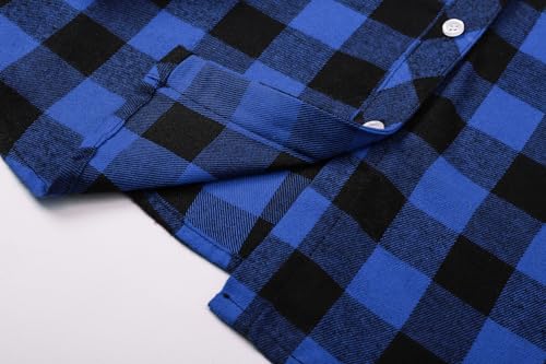 Image of Betusline Boy and Men Button Down Plaid Shirt
