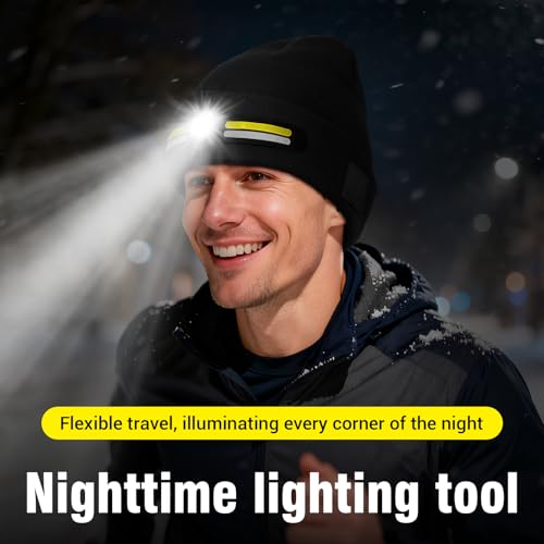 AYPOW Regalos Originales para Hombre Mujer, 2025 Ideas Regalos Navidad, Moda Gorro de Punto con Luz Led Cálido, USB Recargable Faro Correr Gorra Sombrero Invierno, Regalo para Cumpleaños Aniversario - imagen 6
