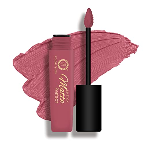Image of Colors Queen Color It All Long Lasting Non-Transfer Lip Crayon Lipstick + Matte Perfect Long Lasting Liquid Matte Lipstick Combo (Make It Happen, Sassy Pink)