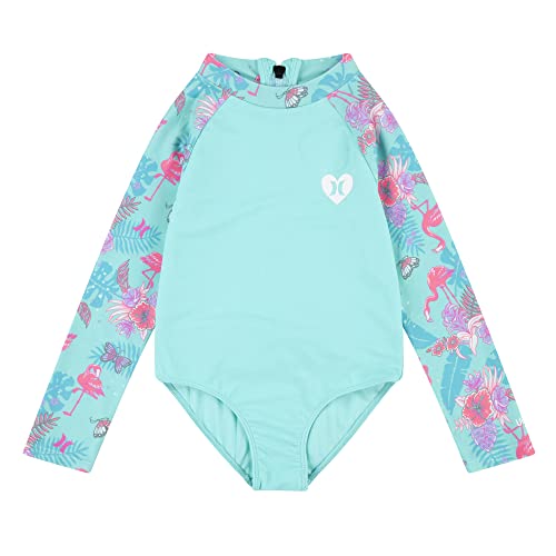 Image of Hurley Girls Long Sleeve Rash Guard Swimsuit