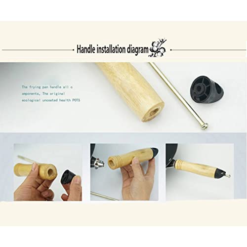 Wok Tradicional Chino de Hierro Martillado 13.38 pulgadas miniatura 6