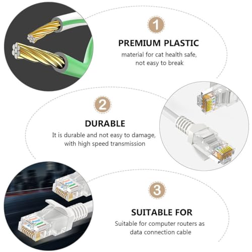 Cable Ethernet Hemoton para red, Blanco, Cat 5 miniatura 6