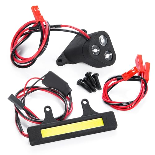 MORFUM RC Car LED Light Headlights Spotlight Front & Rear LED Light Taillight Kits Compatible with Arrma Talion 6S 1/8 RC Crawler Car Upgrade Parts Accessories