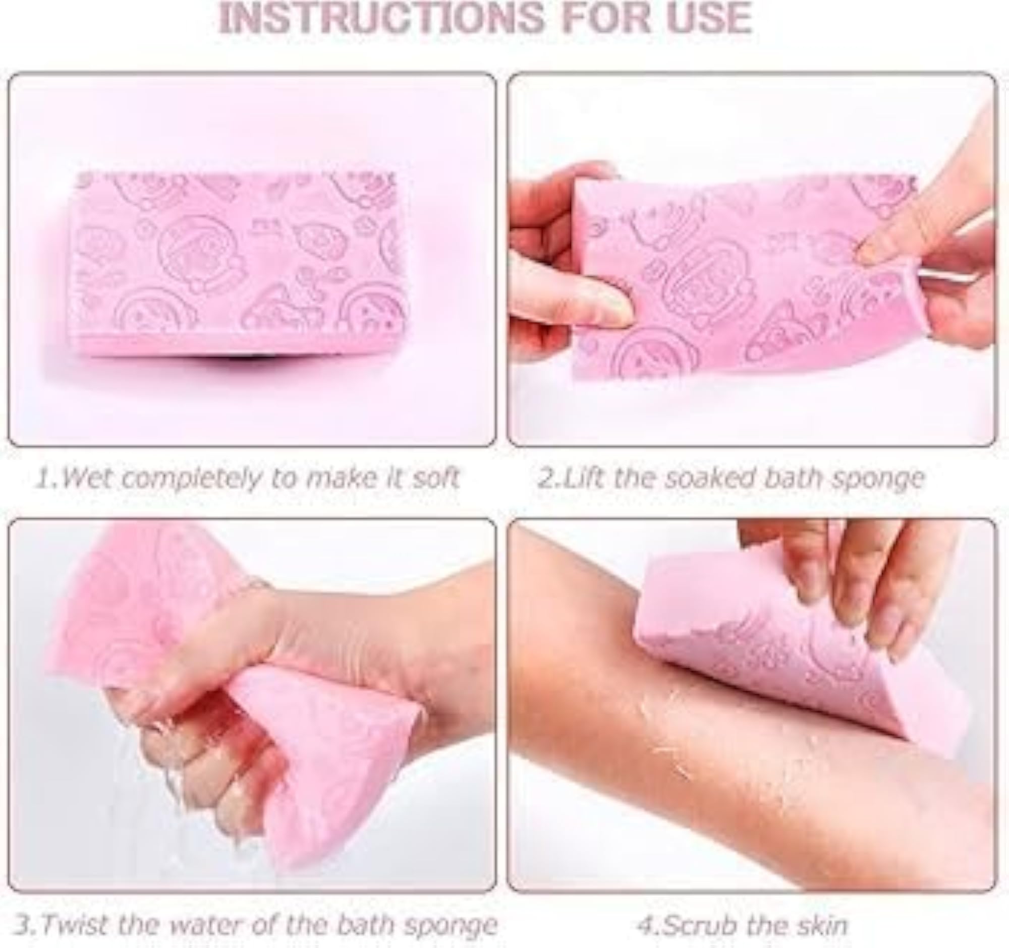 Super Soft Bath Sponge, Pack of 2 for Gentle Body Scrubbing