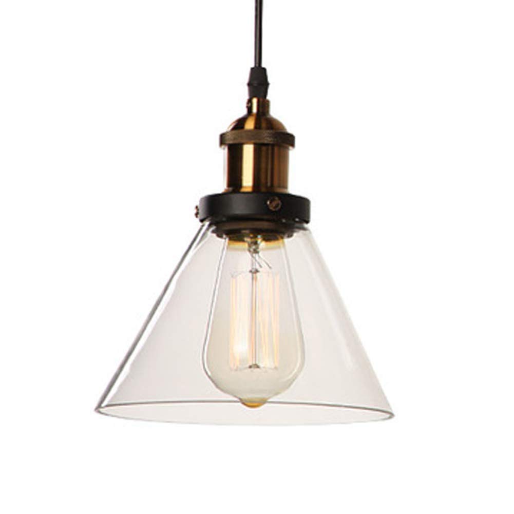 Mengjay B Kitchen Pendant Light Ceiling Light With Glass Lamp Modern Shade Hanging Fairy Light For Loft Restaurant Café Dining Room(Bul Not Included) (Clear Glass)